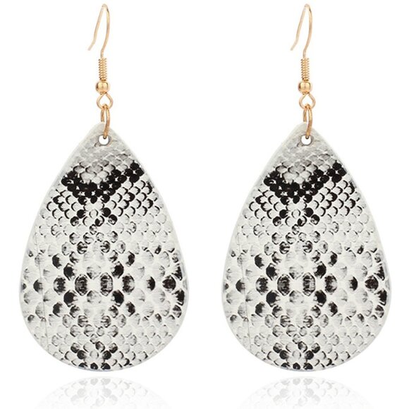 Snakeskin Pattern Earrings - Picture 2 of 2